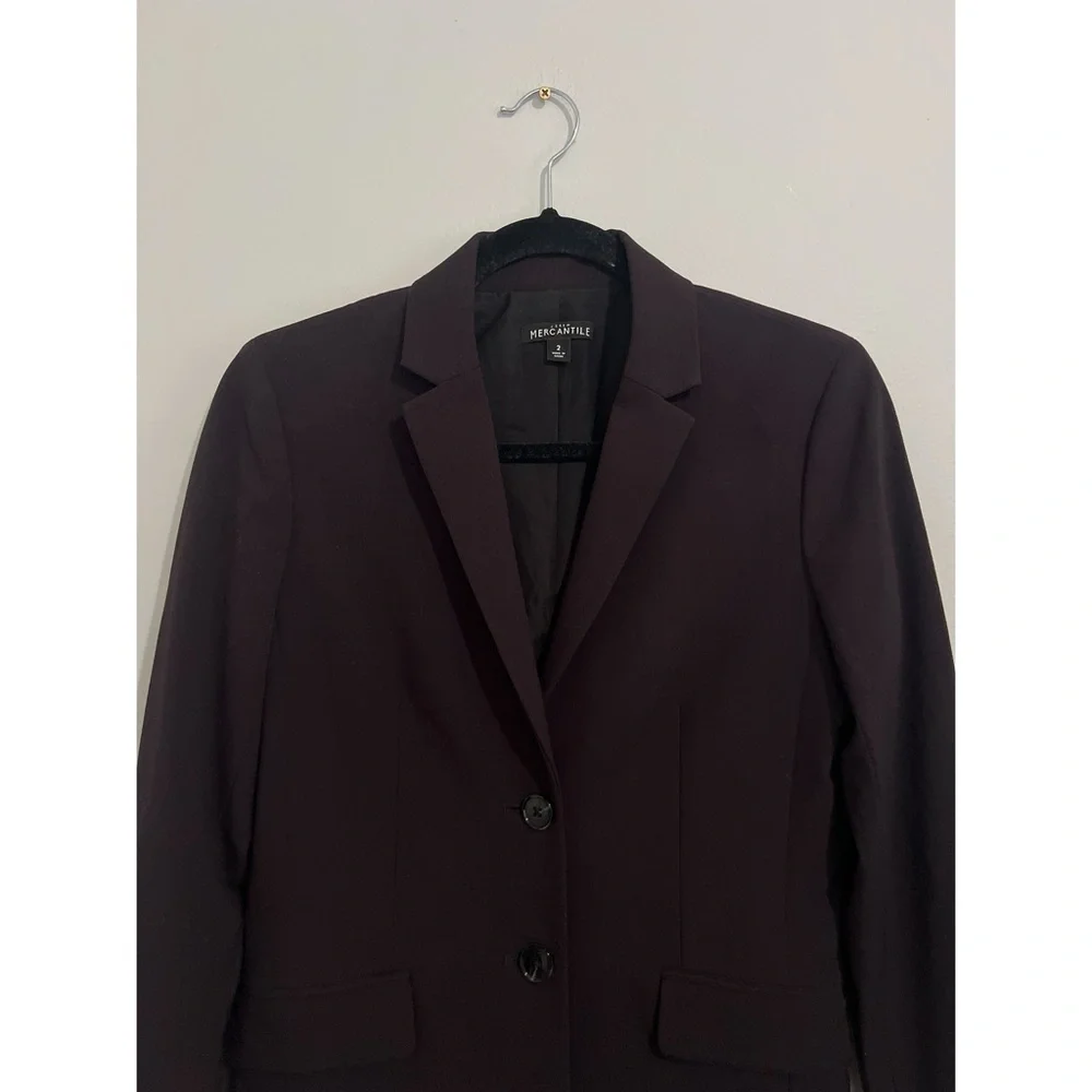 J. Crew Blazer Women’s Size 2 Black Classic Work 2 Button Mercantile #J4477